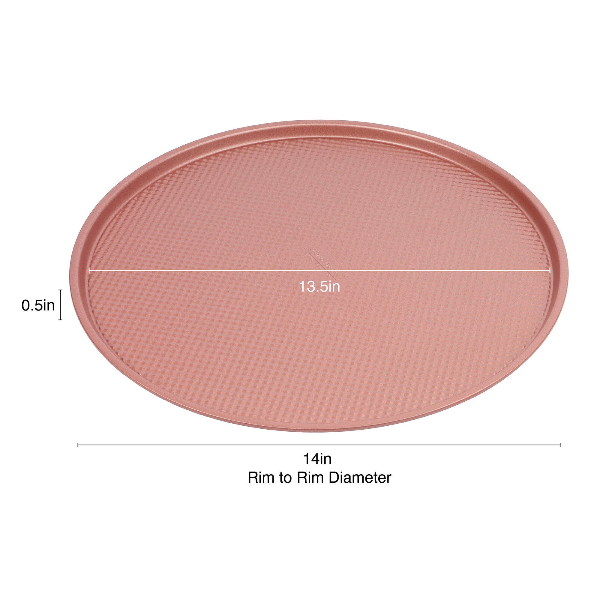 David Burke 14 inch Pizza Pan - Rose Gold