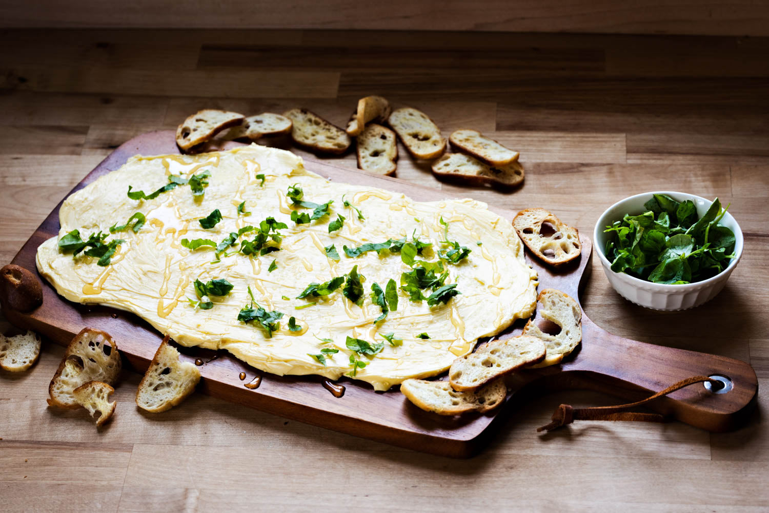 David Burke Acacia Large Paddle Serving Board