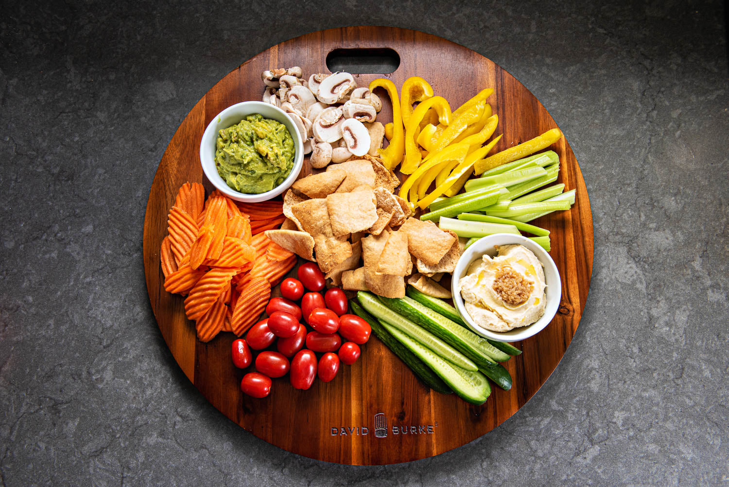 David Burke Acacia Extra Large Round Cutting Board