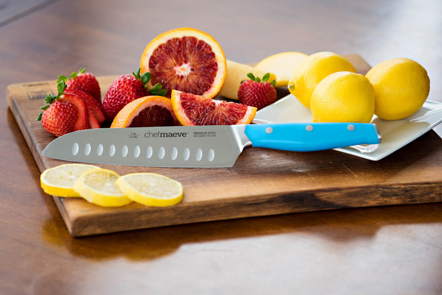 Chef Maeve 7 Piece Knife Set - Blue