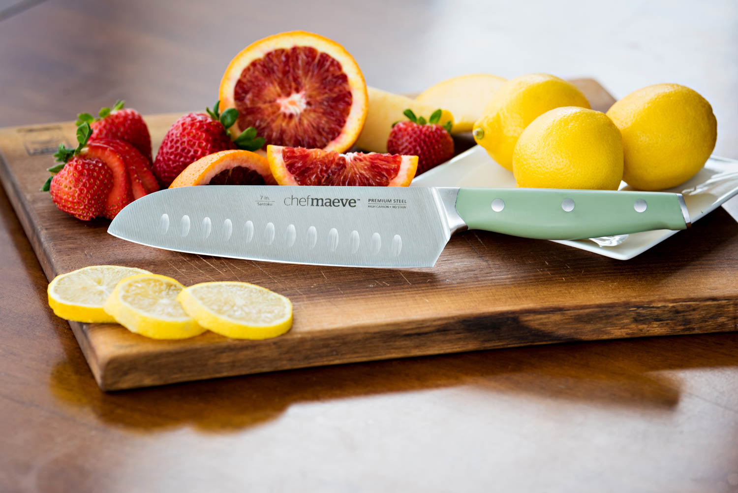 Chef Maeve 7 Piece Knife Set - Green