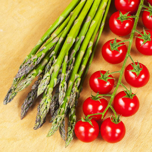 Chef Maeve's Asparagus, Cherry Tomato and Goat Cheese Quiche