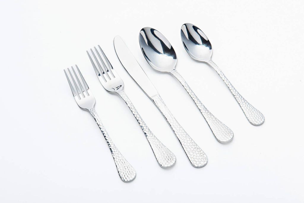 Nicole Miller Marseille 20 pc Hammered Flatware Set