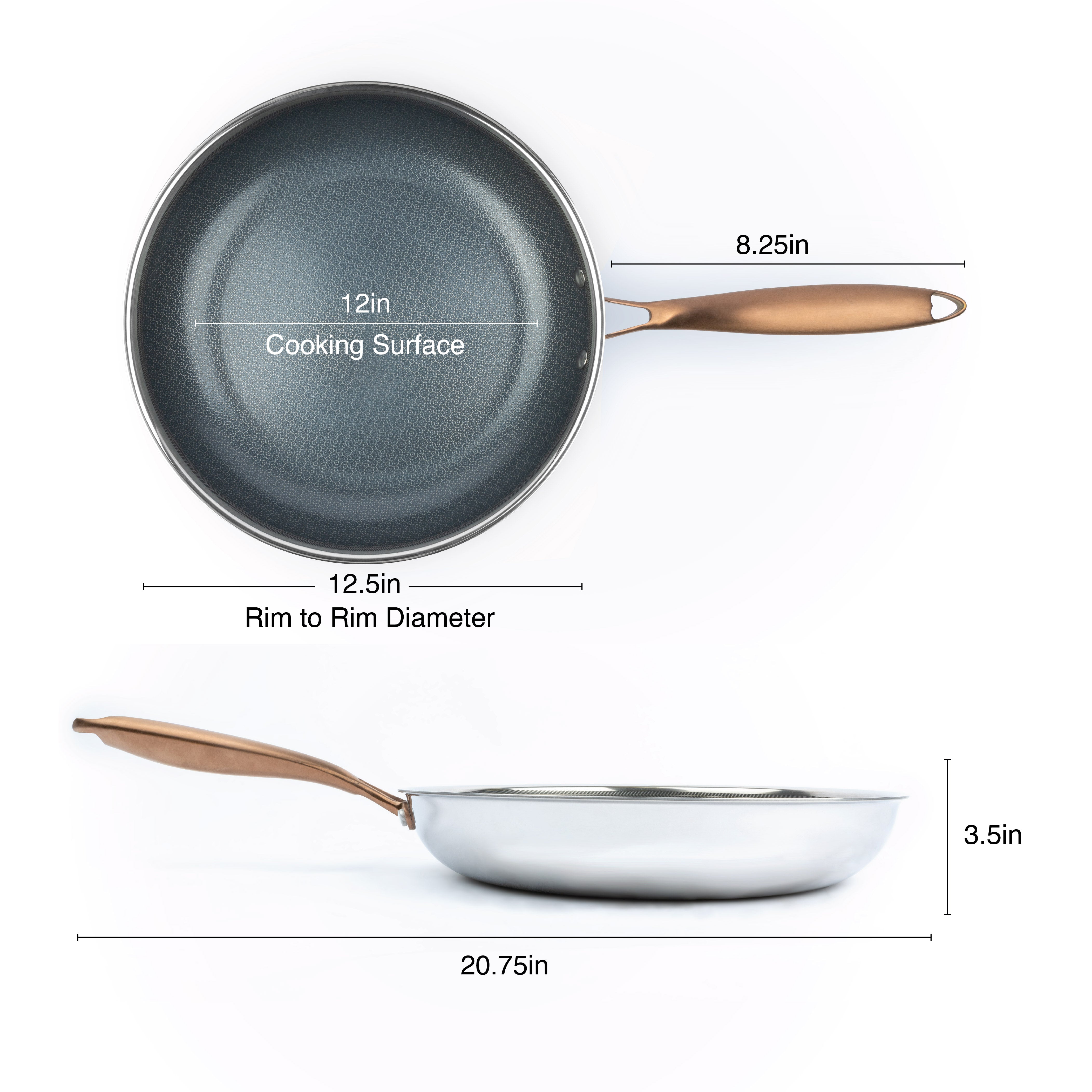 GeoGlad Ceramic 12in Nonstick Ceramic Fry Pan - Copper