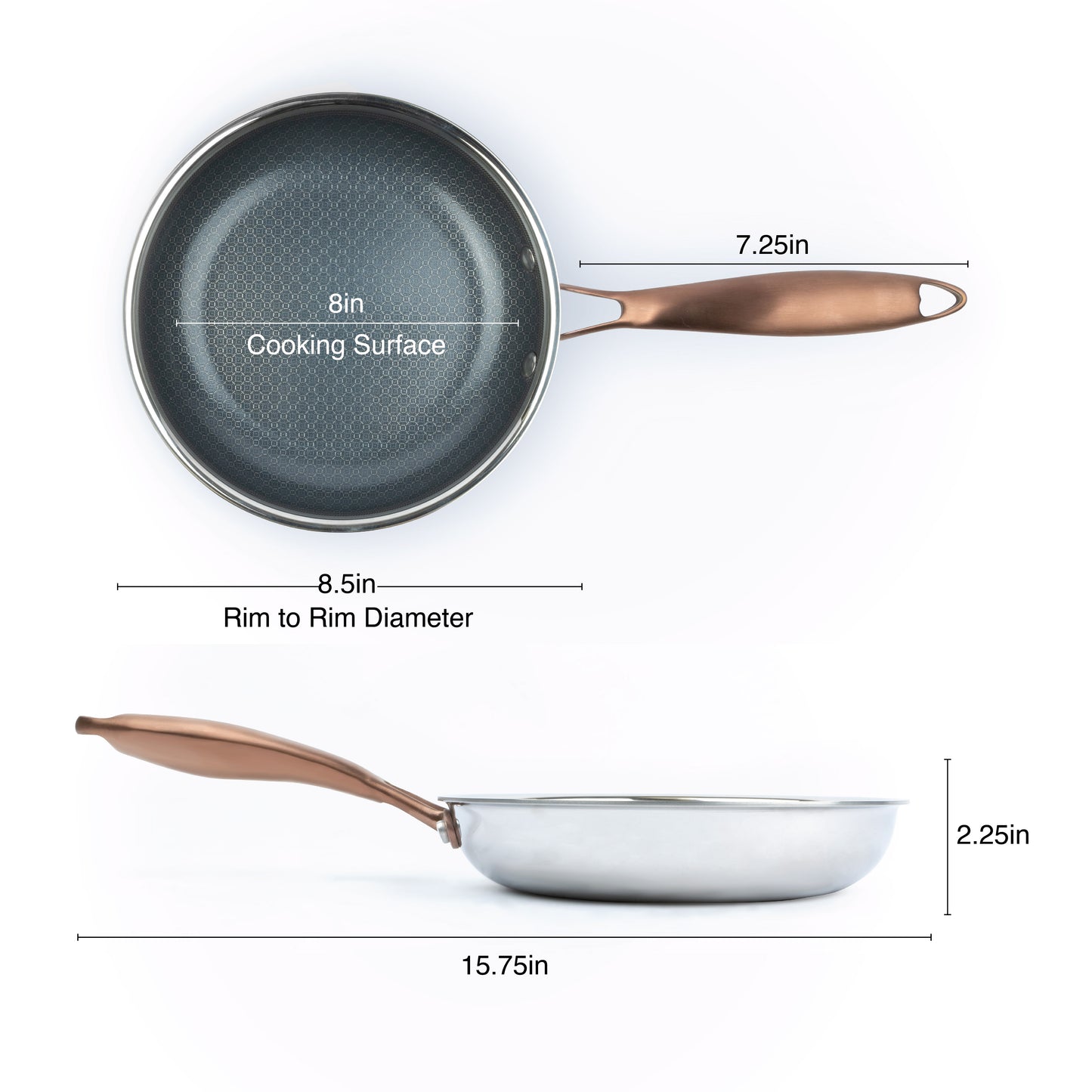 GeoGlad Ceramic 8in Nonstick Ceramic Fry Pan - Copper