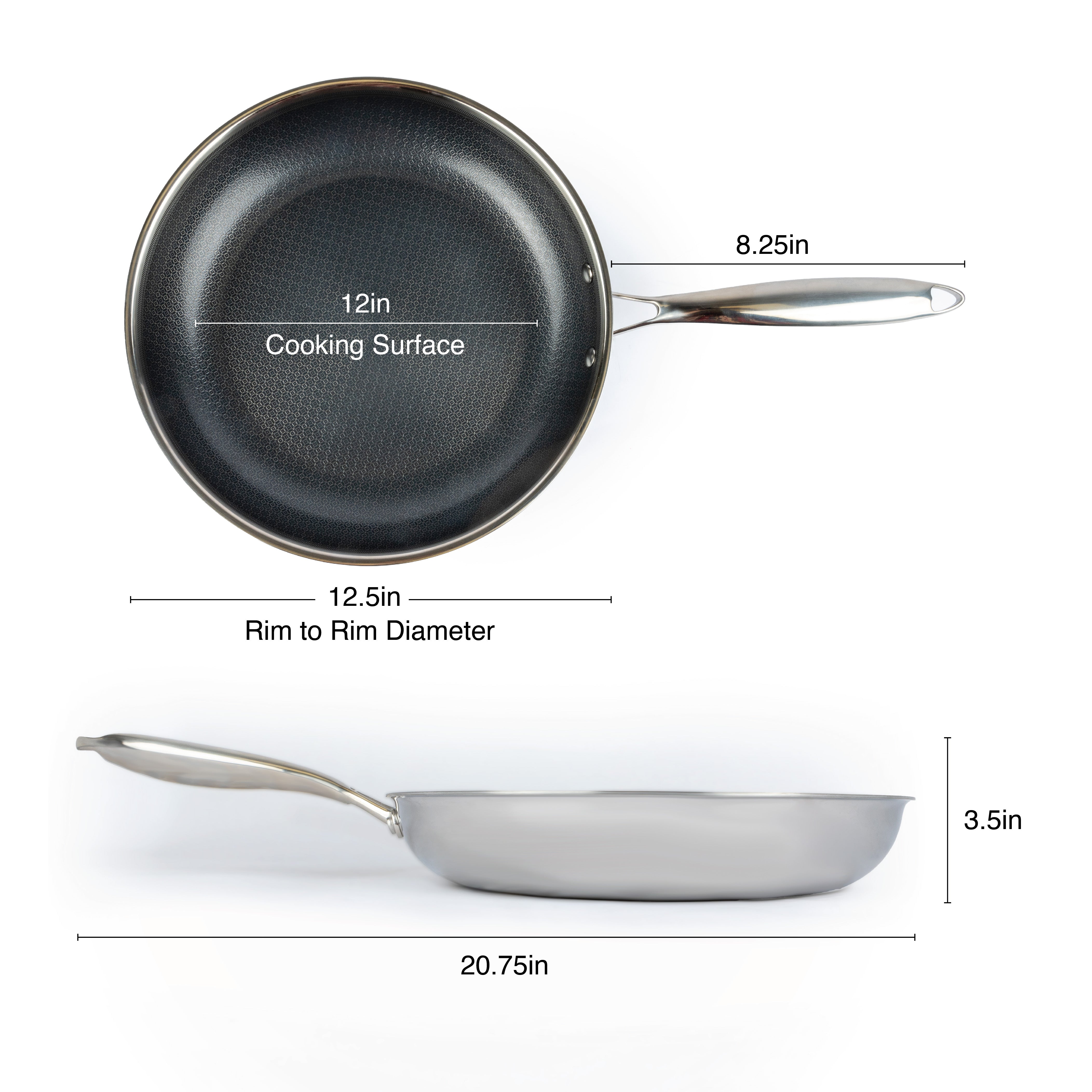 GeoGlad Ceramic 12in Nonstick Ceramic Fry Pan - Dark Gray