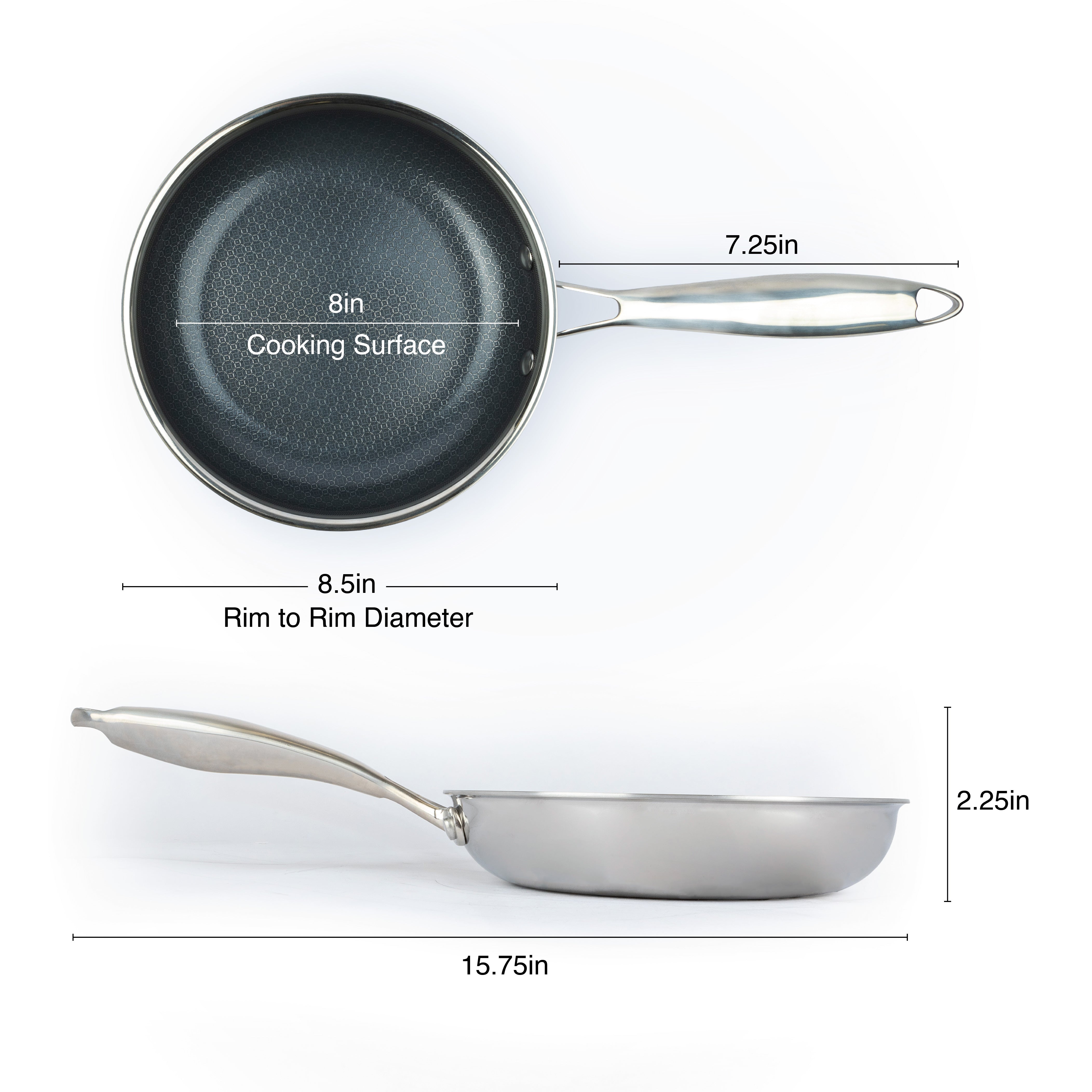 GeoGlad Ceramic 8in Nonstick Ceramic Fry Pan - Dark Gray