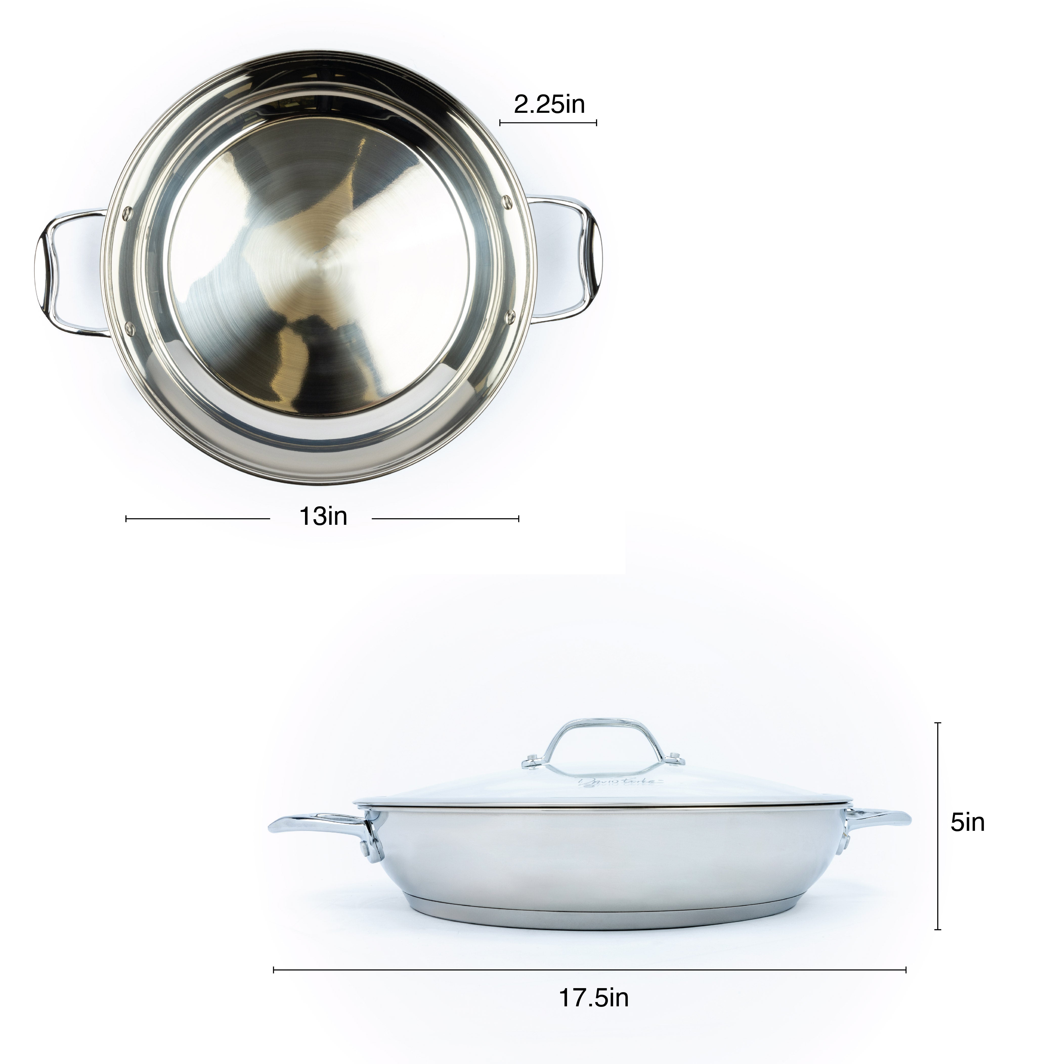 David Burke Splendor 12.5 inch Everyday Pan with Lid