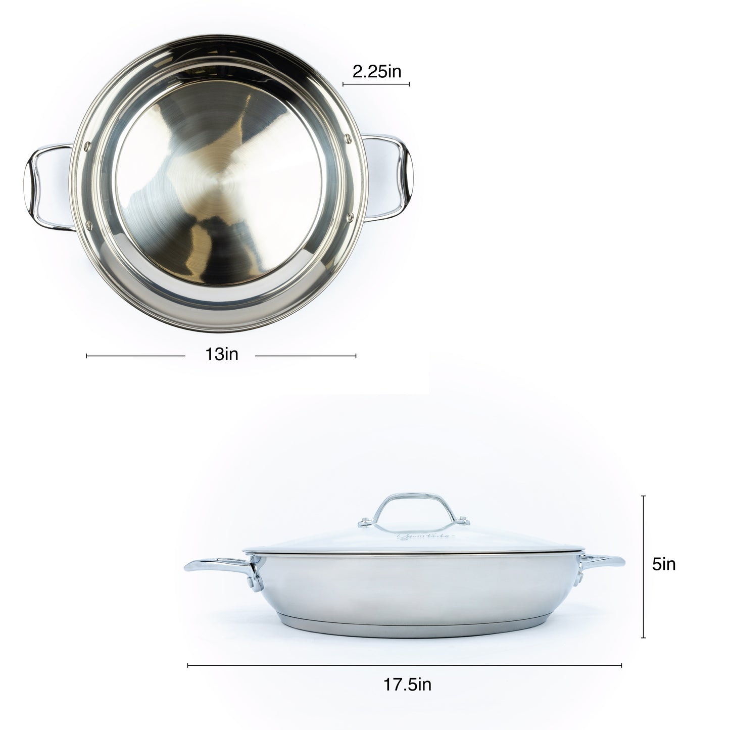 David Burke Splendor 12.5 inch Everyday Pan with Lid