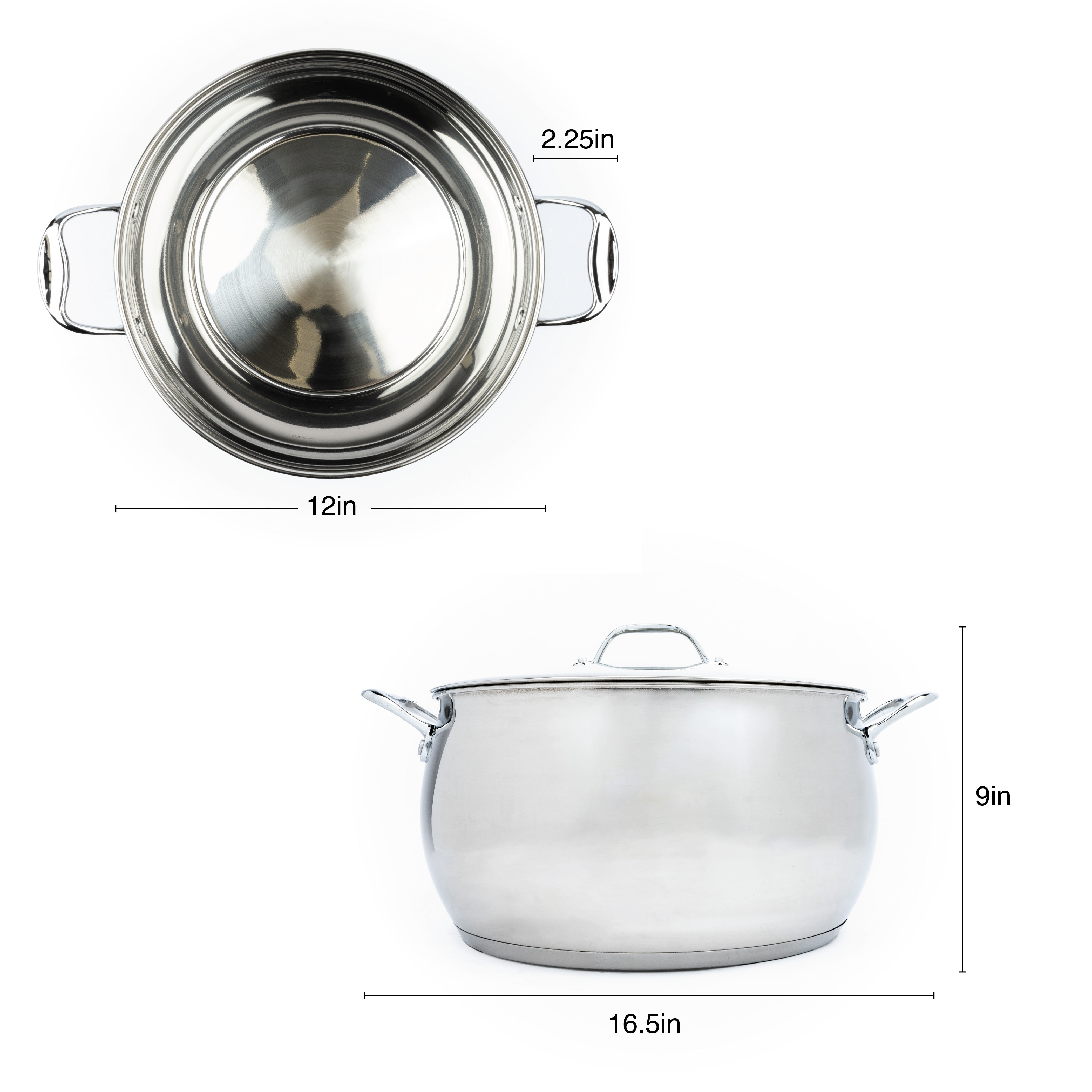 David Burke Splendor 13.5 inch Stock Pot with Lid