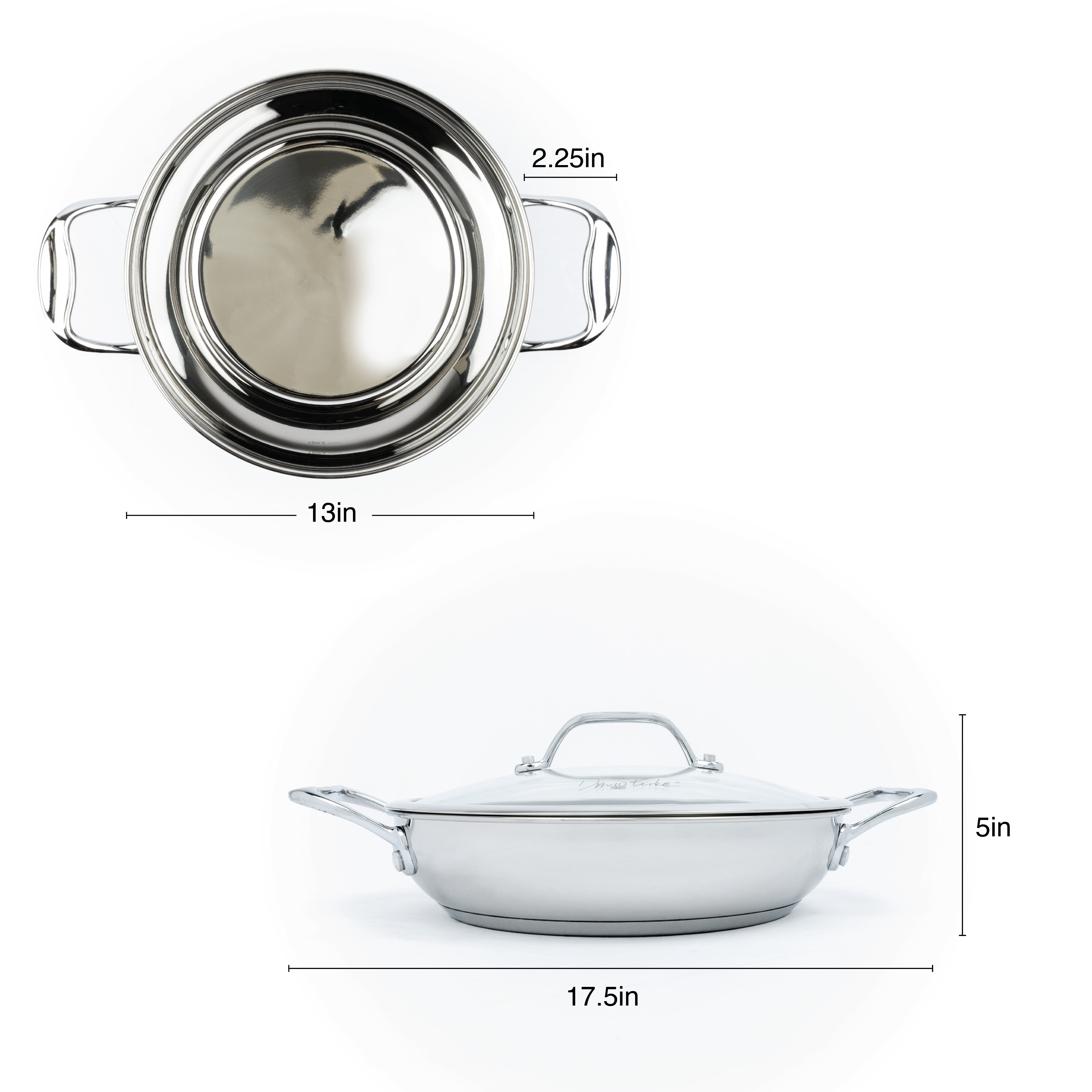David Burke Splendor 9.5 inch Everyday Pan with Lid