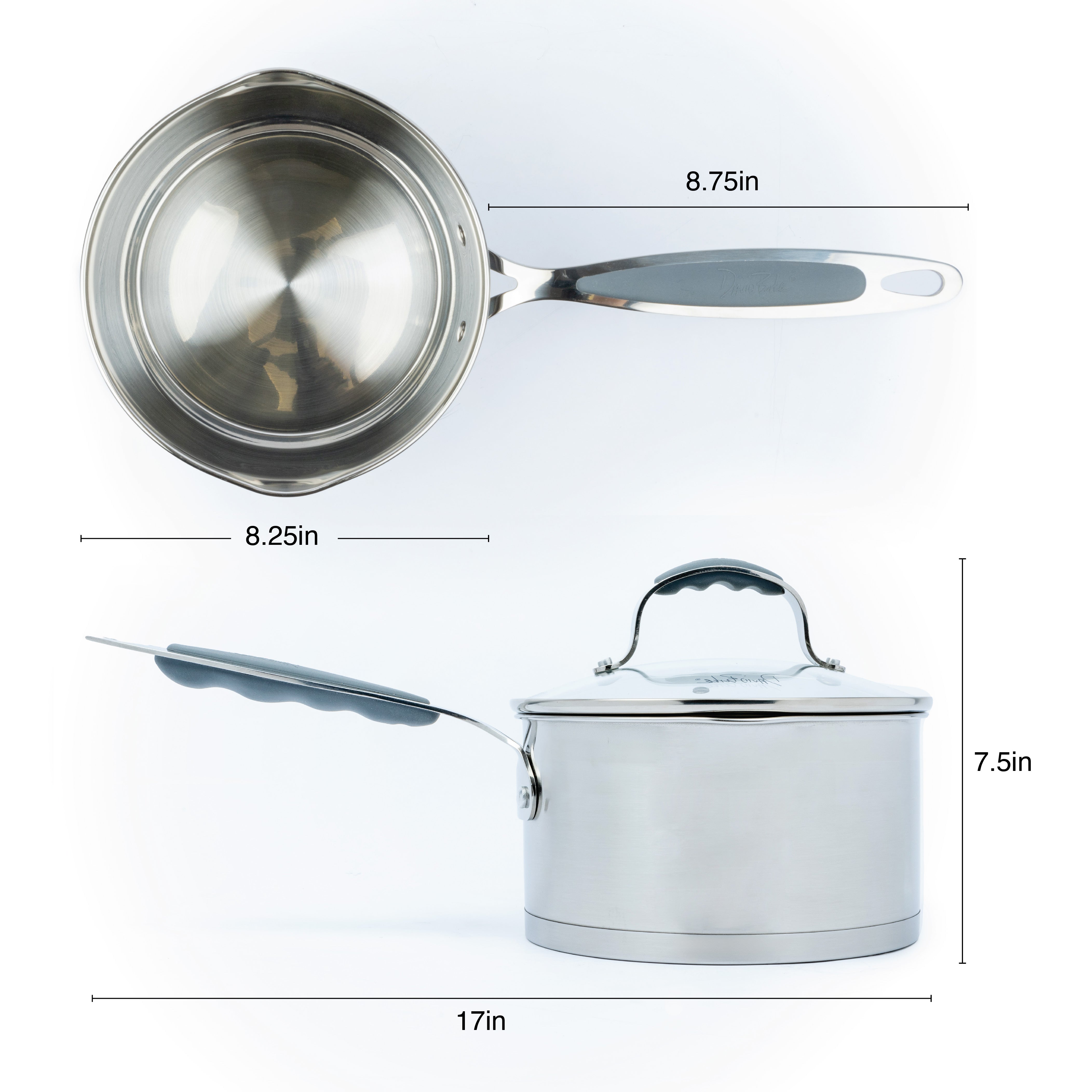 David Burke Stature 3.5 qt. Sauce Pan with Strain Lid