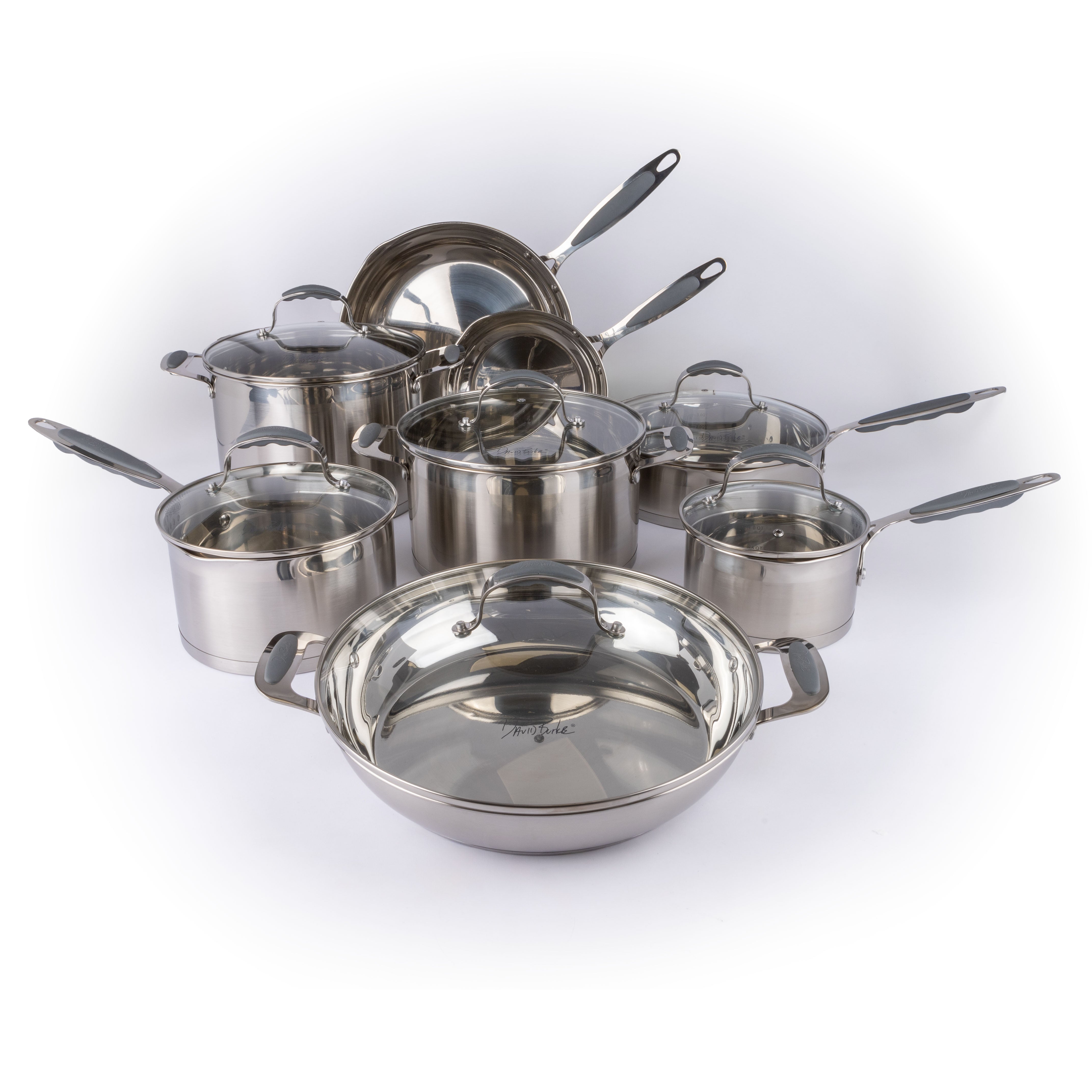David Burke Stature 4 qt. Sauce Pan with Strain Lid