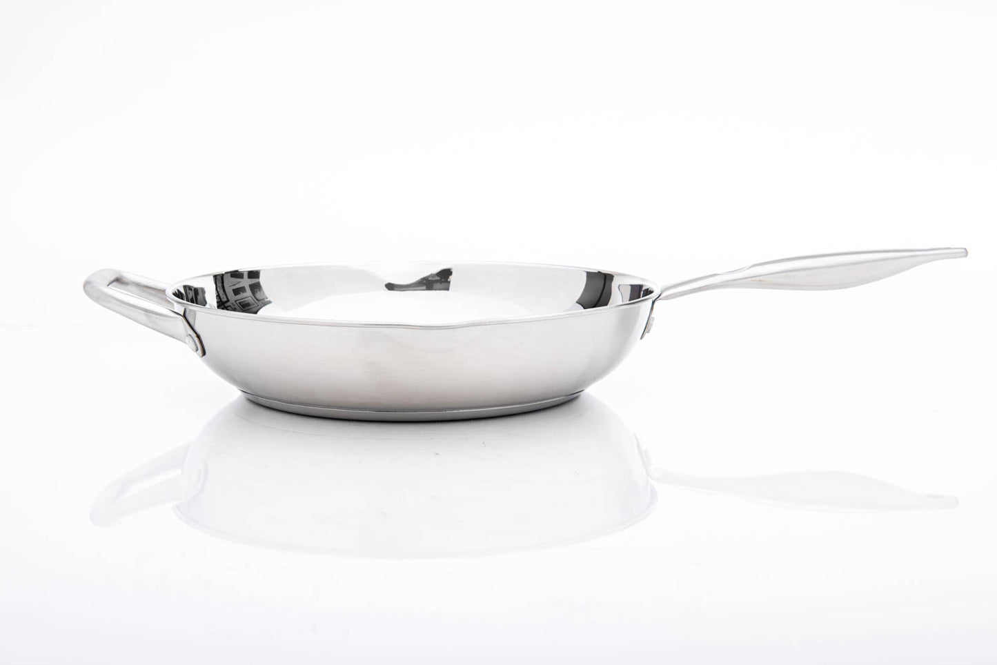 David Burke Regency 12 inch Fry Pan w/ Pour Spouts + Side Helper Handle