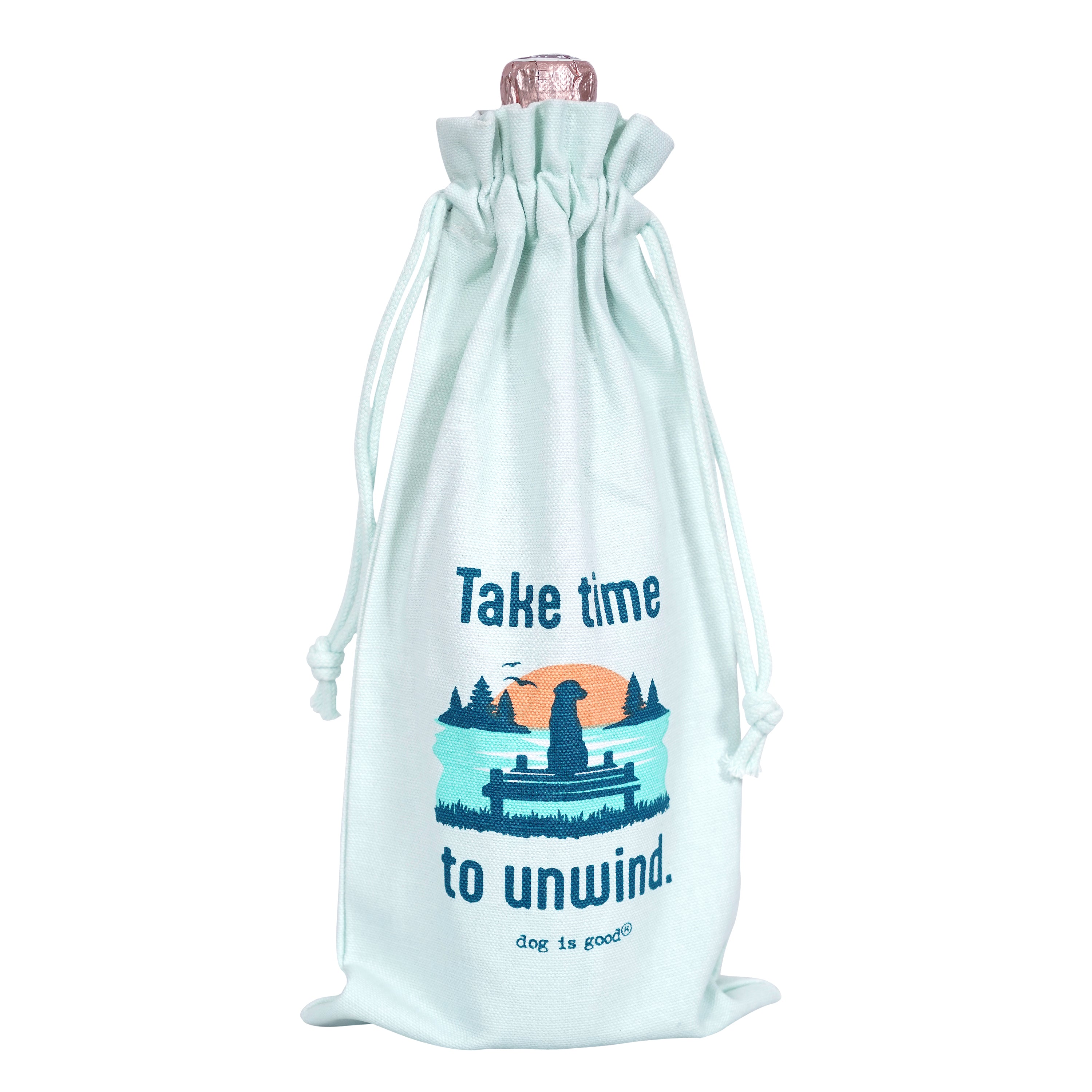 Take Time to Unwind Wine Bag