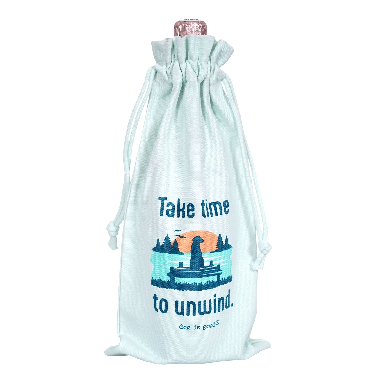 Take Time to Unwind Wine Bag