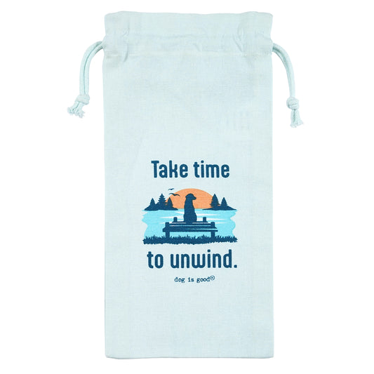 Take Time to Unwind Wine Bag