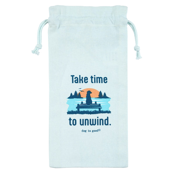 Take Time to Unwind Wine Bag