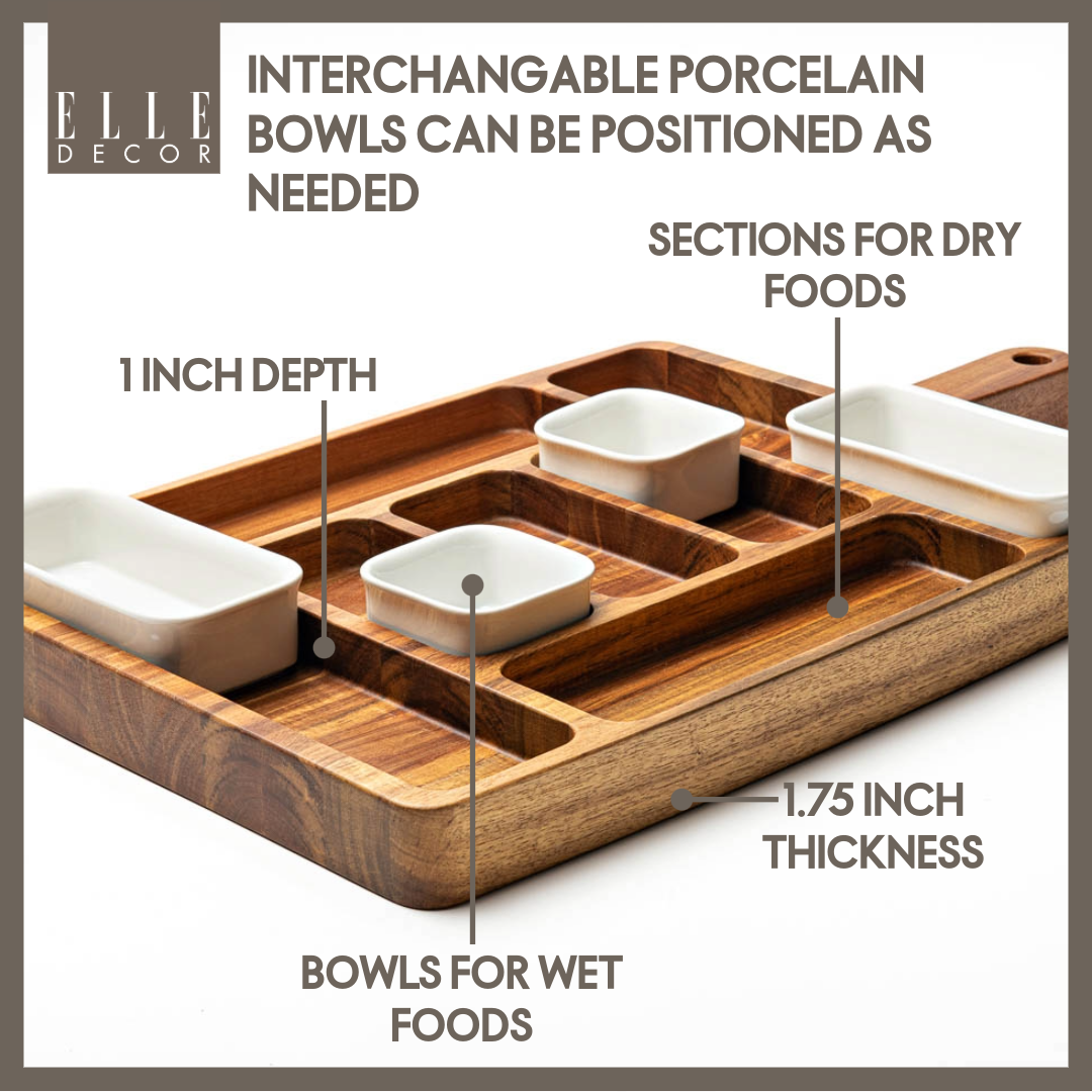 Elle Decor 5 Piece Charcuterie Board