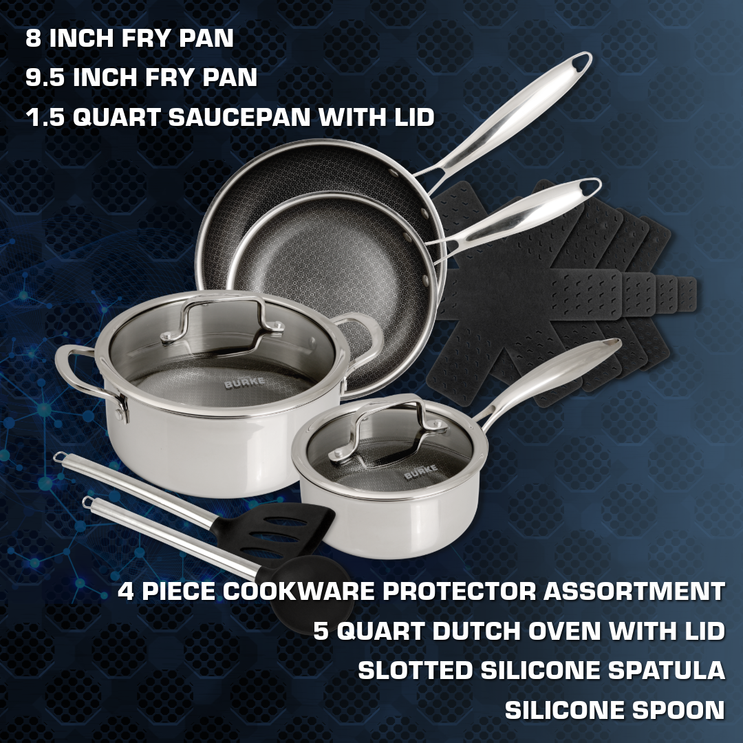 12pc Geoclad  Ceramic Cookware Set by David Burke