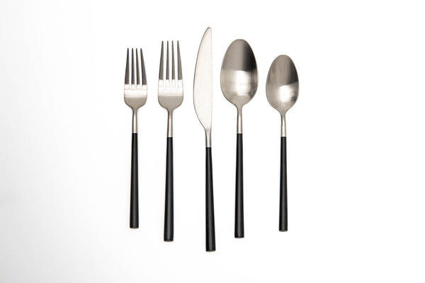 House Beautiful Palm 20 Piece Flatware Set in Brushed Stainless Steel