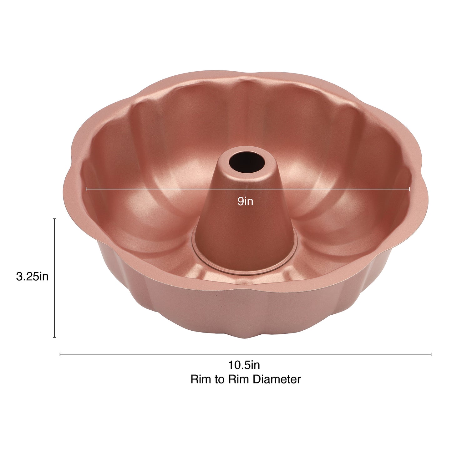 David Burke 9" Fluted Bake Pan - Rose Gold