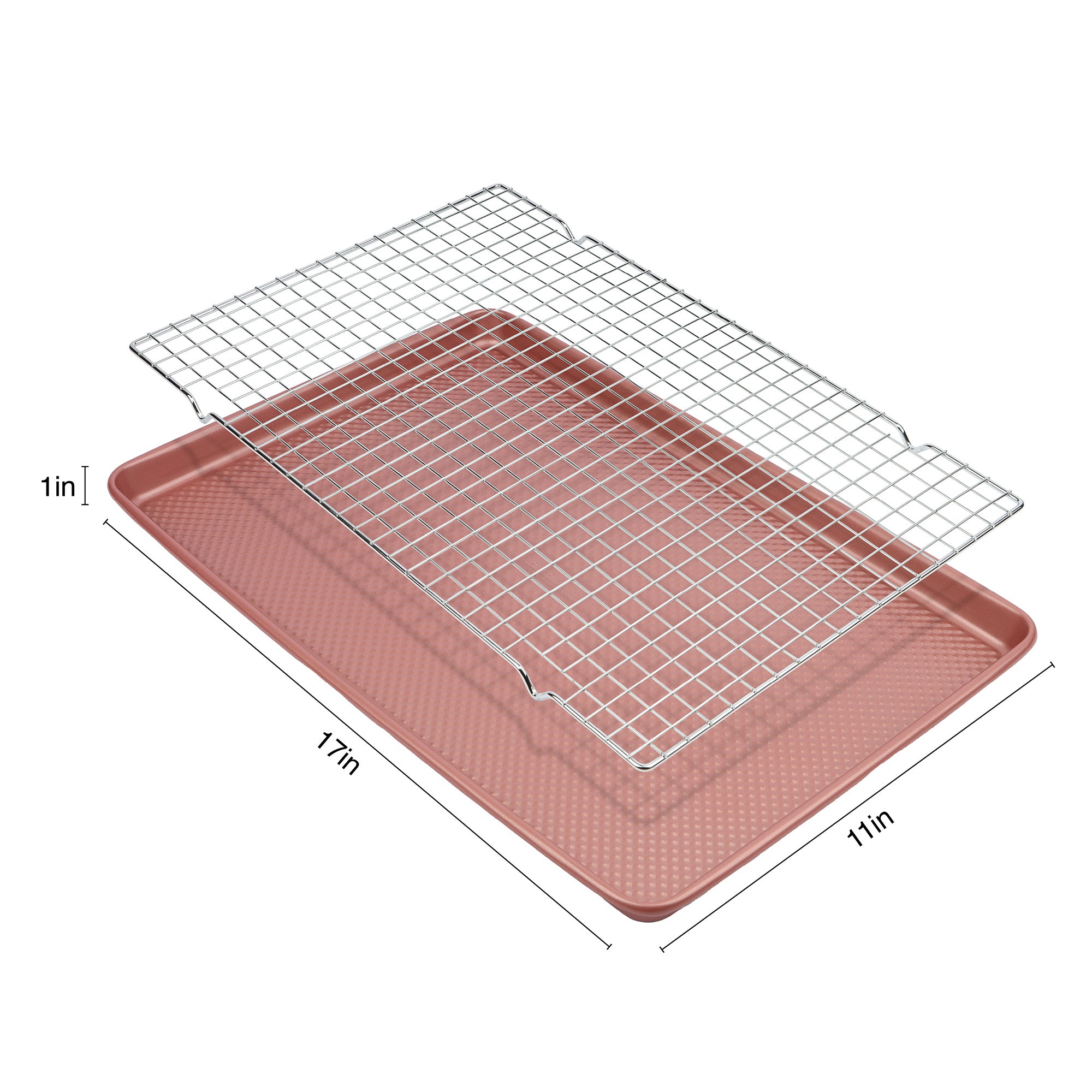 David Burke Large Cooke Sheet and Cooling Rack - Rose Gold