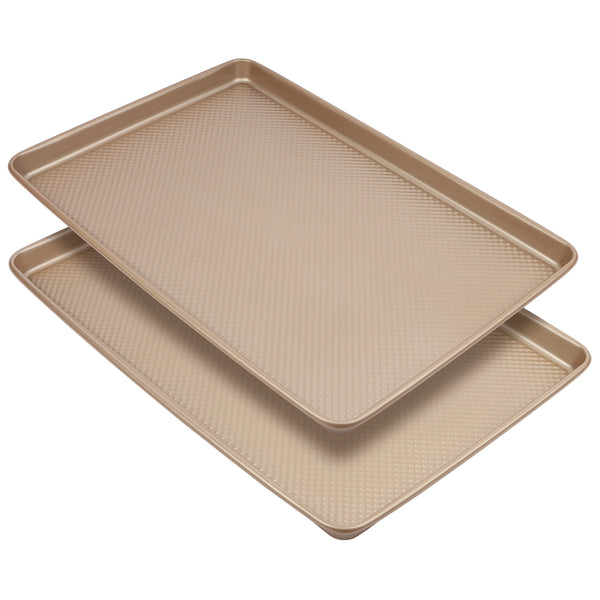 David Burke Set of 2 Cookie Sheets : 17in/15in Bronze