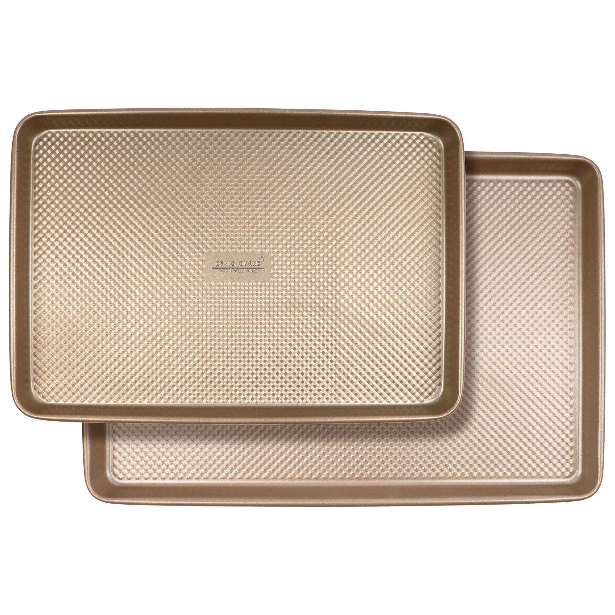 David Burke Set of 2 Cookie Sheets : 17in/15in Bronze
