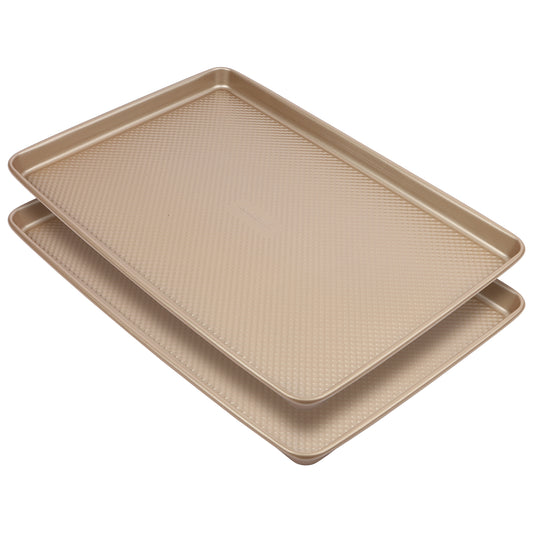 David Burke Set of 2 Cookie Sheets : 17in/17in - Bronze