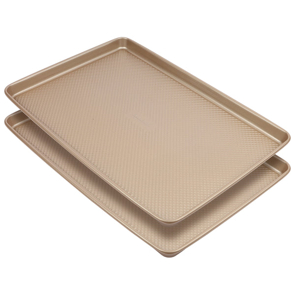 David Burke Set of 2 Cookie Sheets : 17in/17in - Bronze