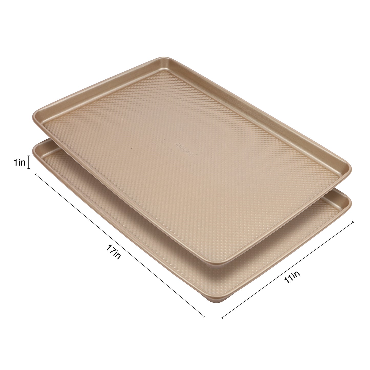 David Burke Set of 2 Cookie Sheets : 17in/17in - Bronze