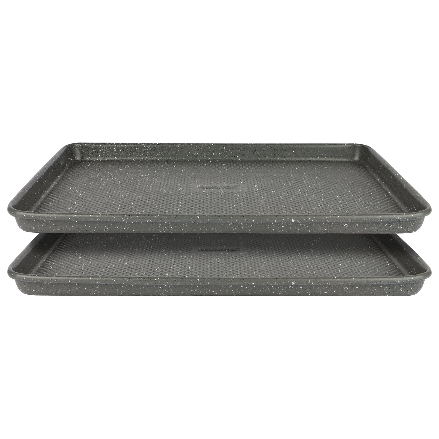 David Burke Set of 2 Cookie Sheets : 17in/17in - Speckled Gray