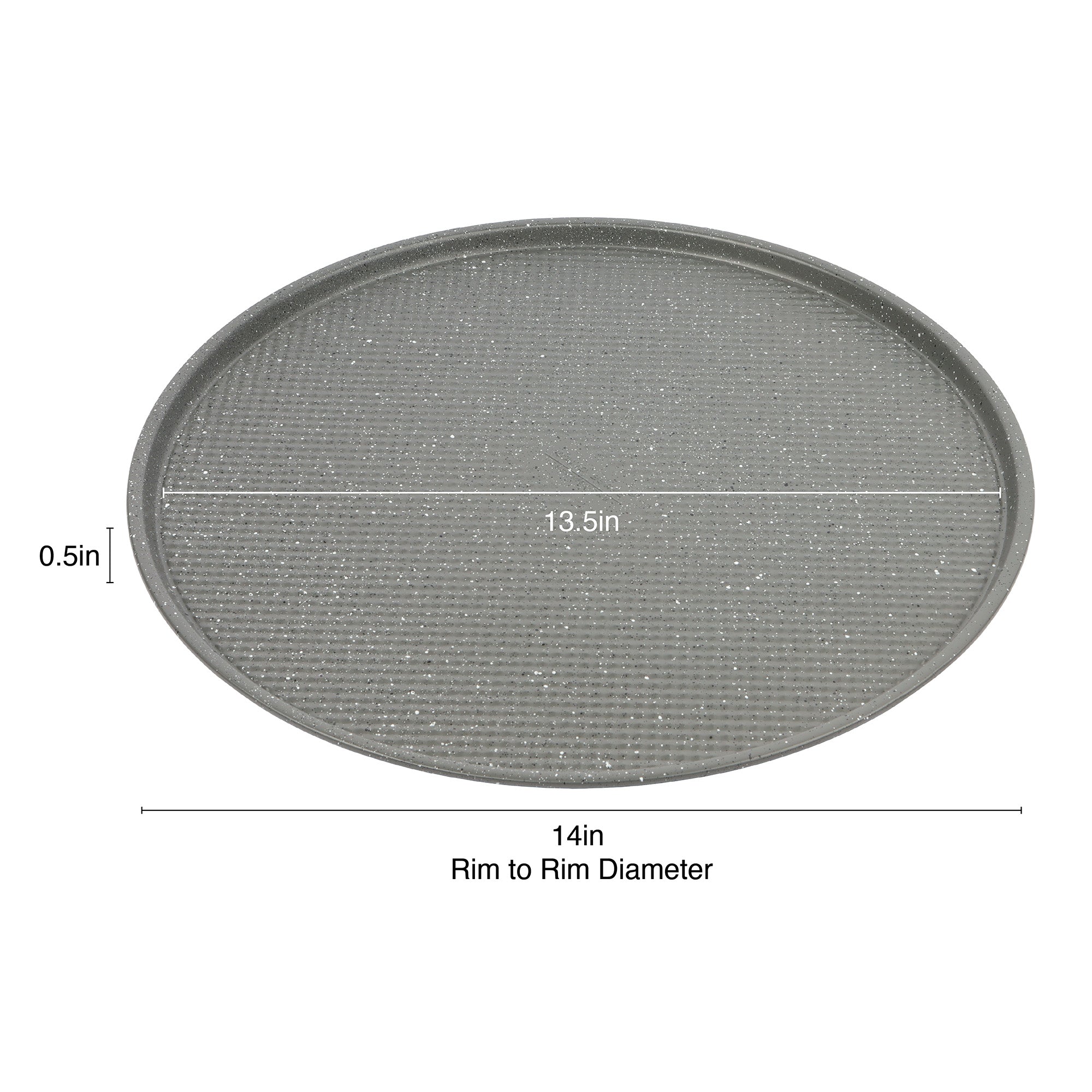 David Burke 14 inch Pizza Pan - Speckled Grey