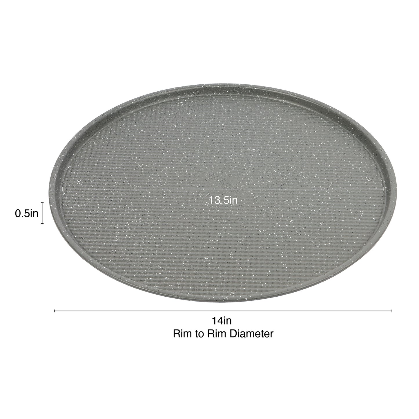 David Burke 14 inch Pizza Pan - Speckled Grey