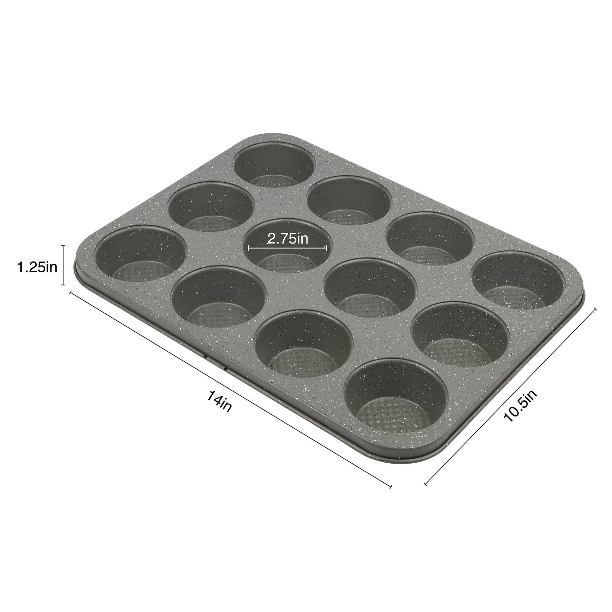 David Burke Muffin Tin - Speckled Gray