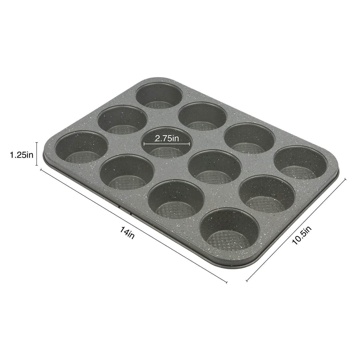 David Burke Muffin Tin - Speckled Gray