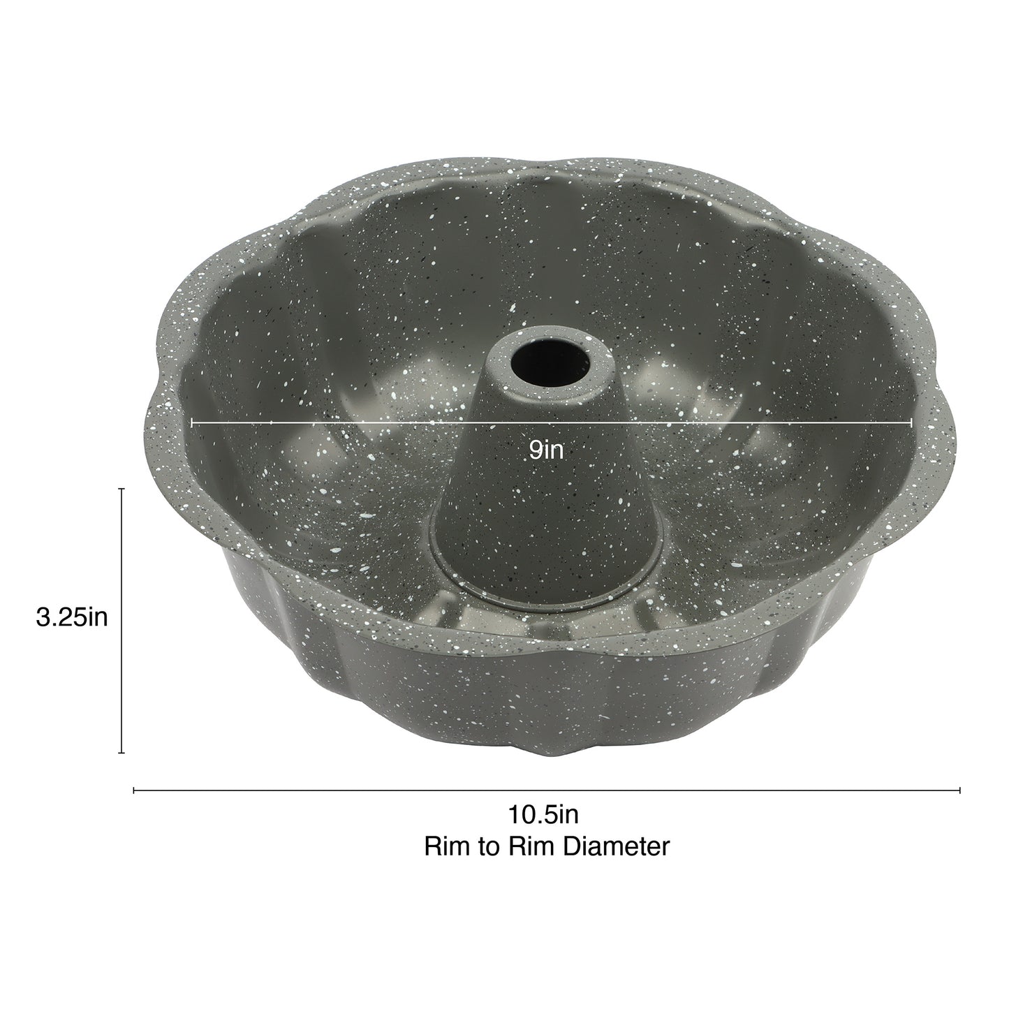 David Burke 9" Fluted Bake Pan - Speckled Grey
