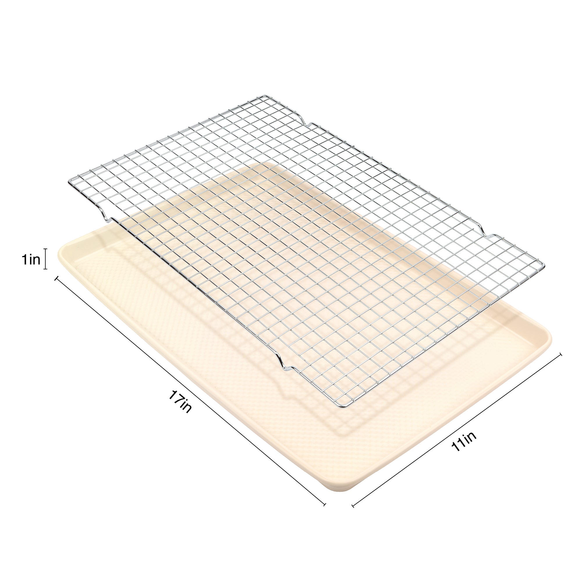 David Burke Large Cookie Sheet and Cooling Rack - Cream