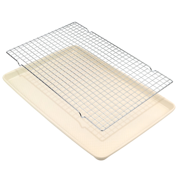 David Burke Large Cookie Sheet and Cooling Rack - Cream