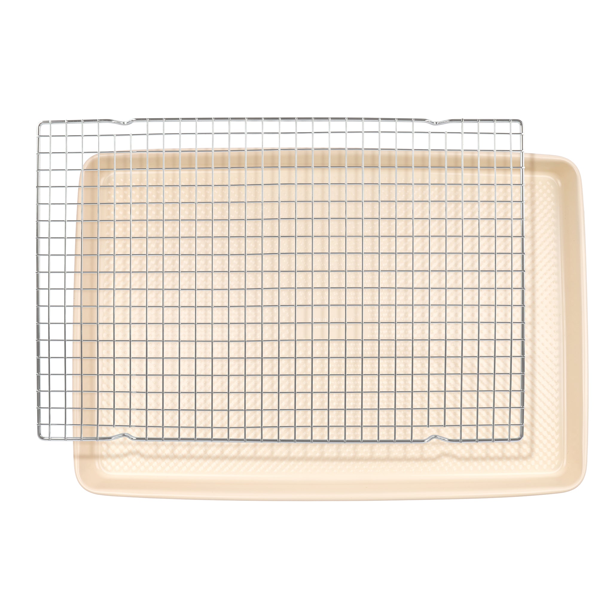 David Burke Large Cookie Sheet and Cooling Rack - Cream
