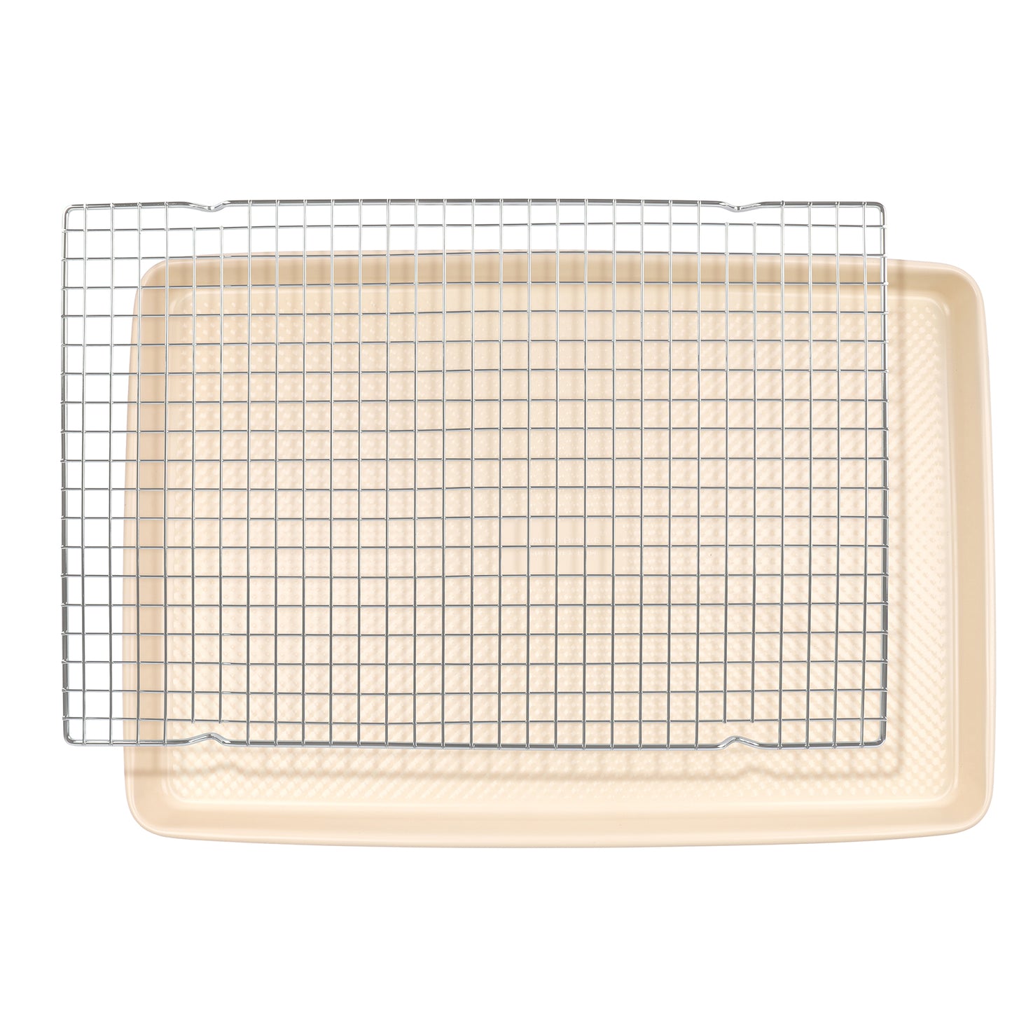 David Burke Large Cookie Sheet and Cooling Rack - Cream