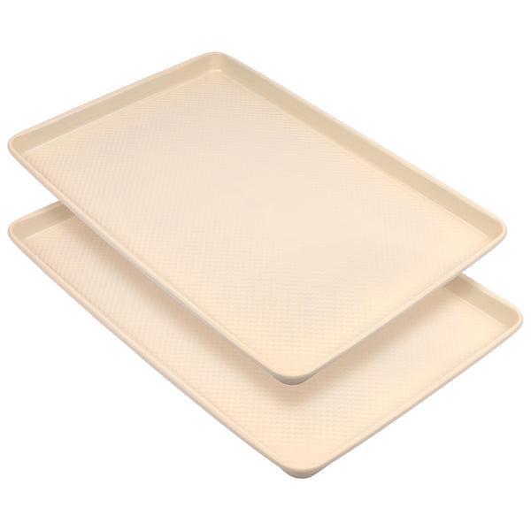 David Burke Set of 2 Cookie Sheets: 17in/15in - Cream