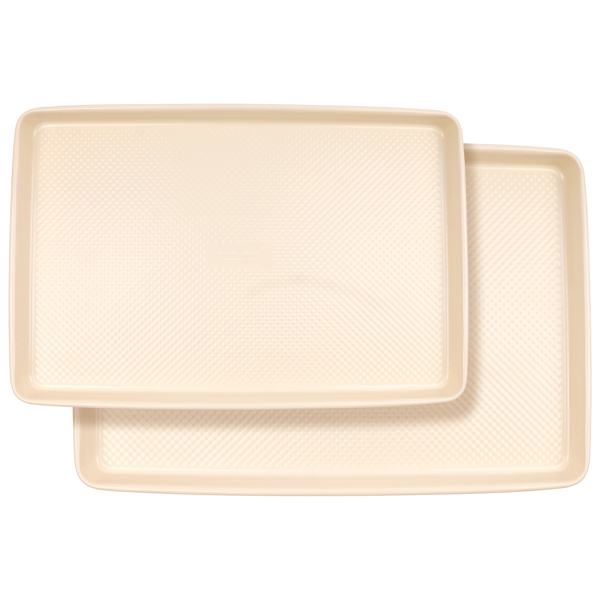 David Burke Set of 2 Cookie Sheets: 17in/15in - Cream