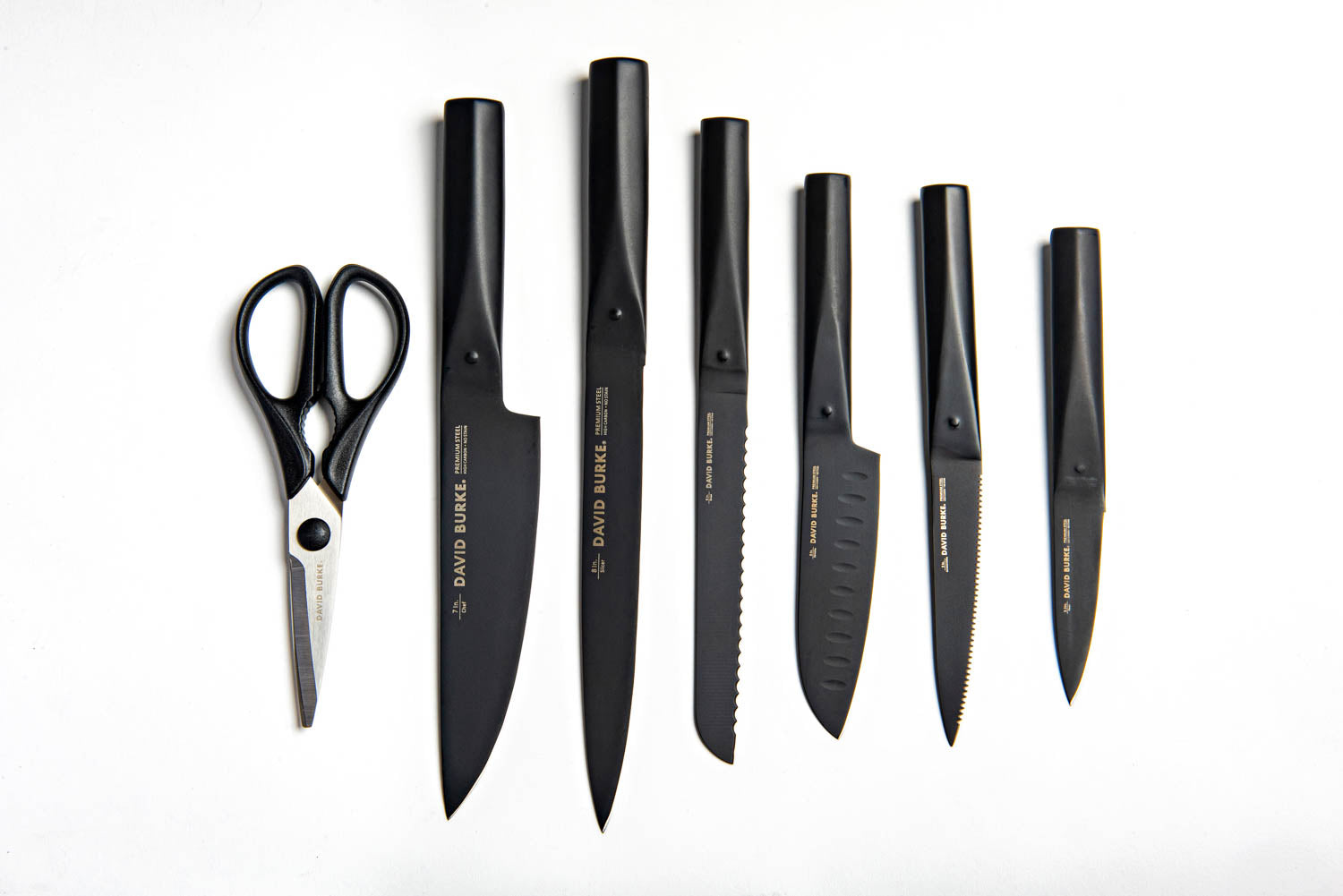 Icel Absolute Steel 7 Pieces Knife Block Matte Black – Bright Kitchen