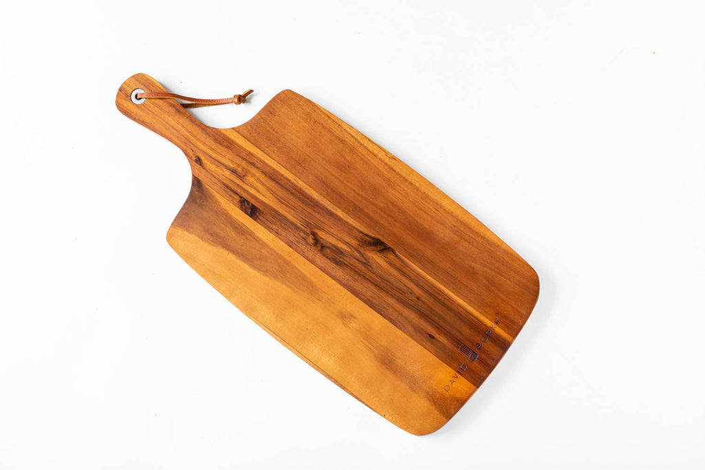 David Burke Acacia Large Paddle Serving Board