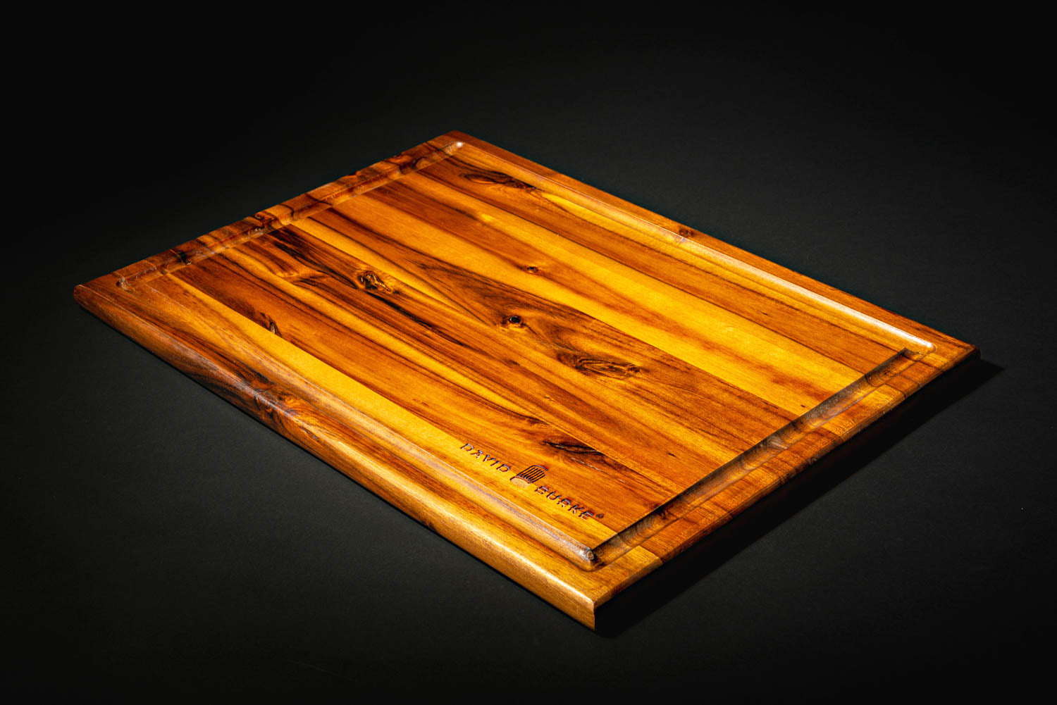 David Burke Acacia Extra Thick Large Carving Board with Juice Groove